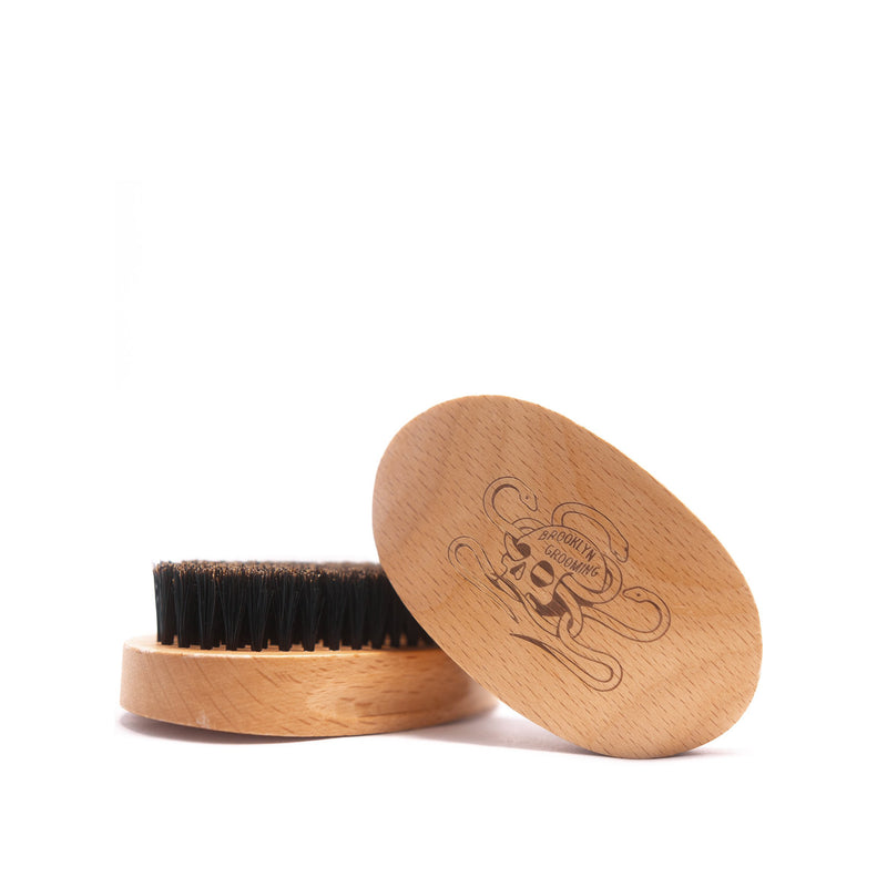 Beechwood and Boar Bristle Beard Brush - Brooklyn Grooming 