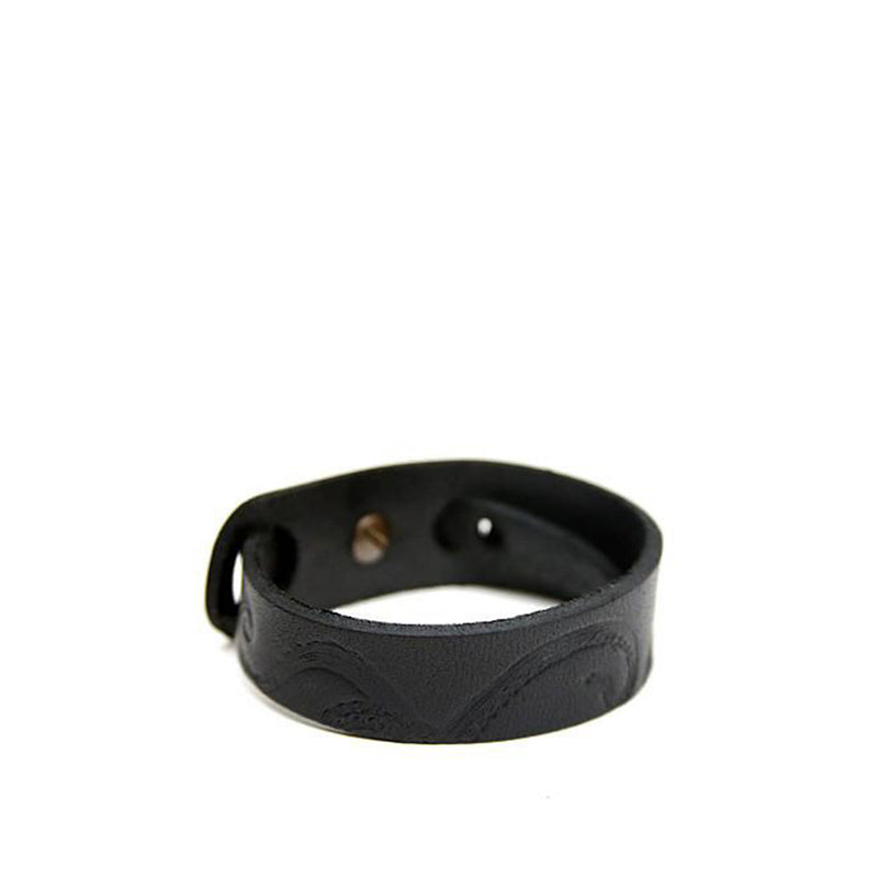 Kraken Leather Bracelet in Black - Brooklyn Grooming 