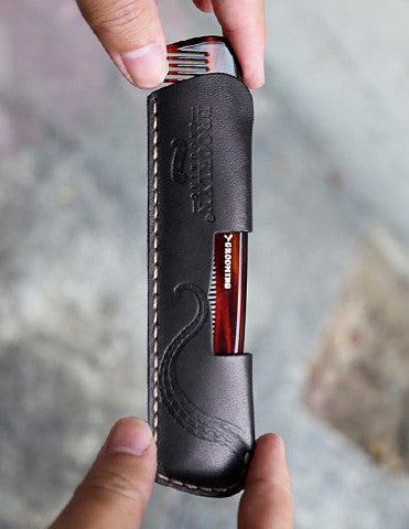 Leather Pocket Comb Sleeve - Brooklyn Grooming 