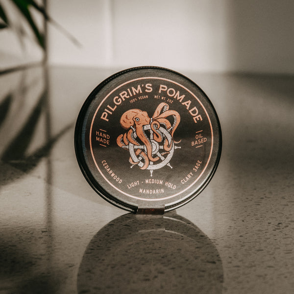 Pilgrim's® Vegan Pomade (Mandarin and Clary Sage) - Brooklyn Grooming 