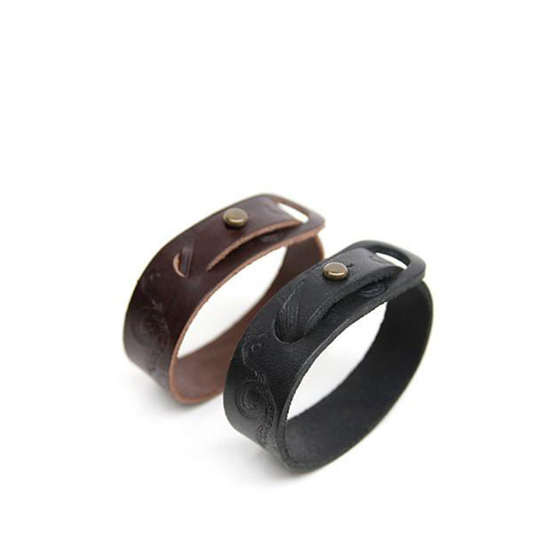 Kraken Leather Bracelet in Black - Brooklyn Grooming 