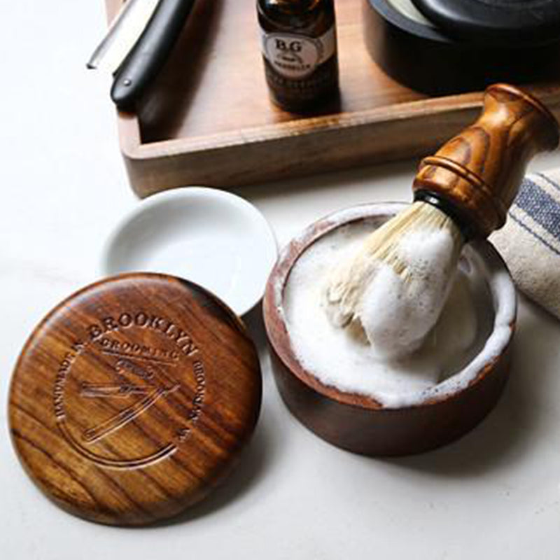 Wood Shaving Bowl - Dark Oak - Brooklyn Grooming 